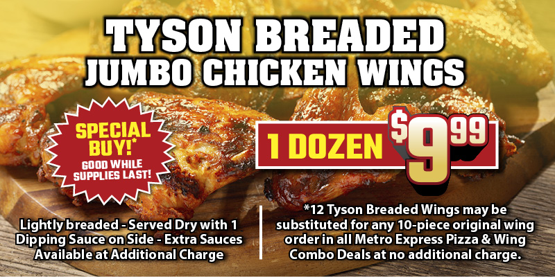 Tyson Breaded Jumbo Chicken Wings